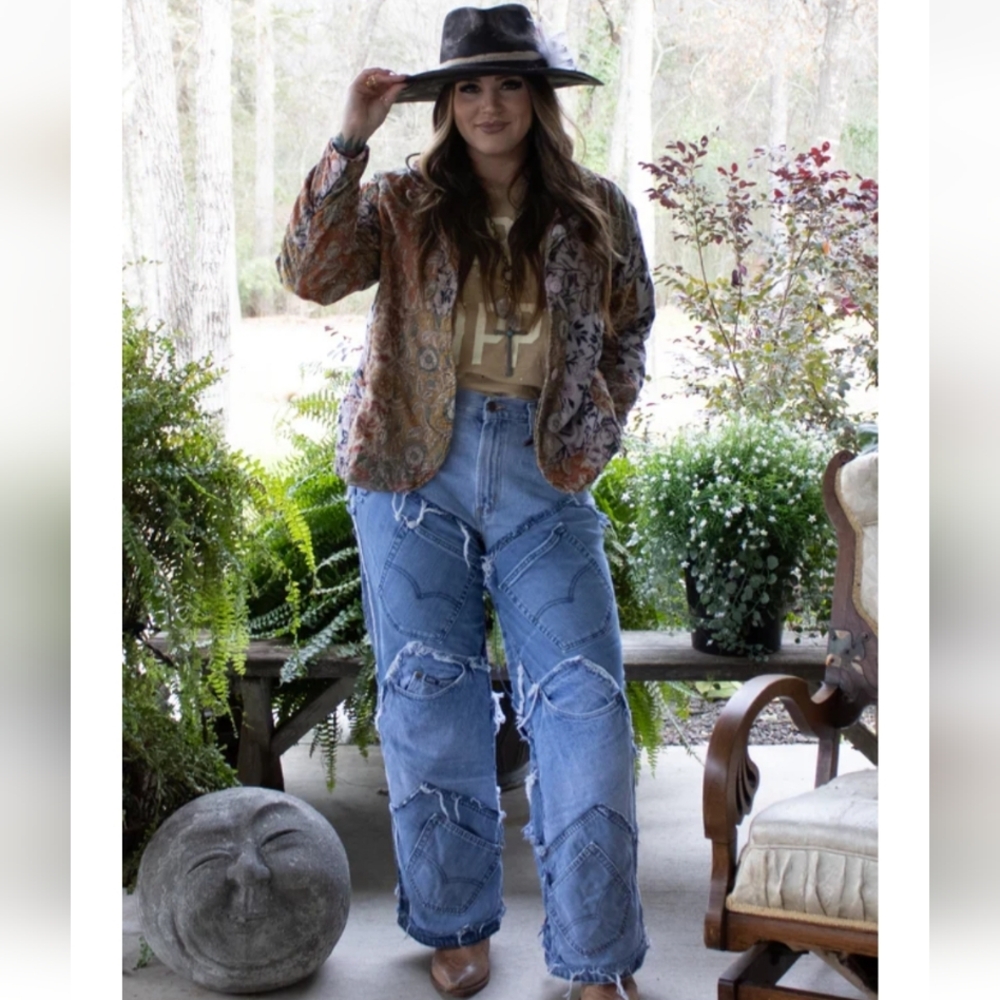 NEW Jaded Gypsy Patched On Up Jeans Pants - M SOLD OUT